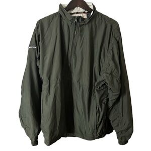 Vintage Sunice Men's Dark Green 1/2 Zip Windbreaker Jacket Sz XL Preppy Sporty